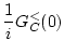 $\displaystyle \frac{1}{i} G_C^{<}(0)$