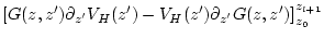 $\displaystyle \left[ G(z,z') \partial_{z'} V_H(z')
- V_{H}(z') \partial_{z'} G(z,z') \right]^{z_{l+1}}_{z_0}$