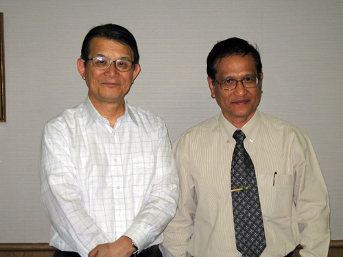 "Prof. Bunyaratvej poses with Prof. Kishi." Image