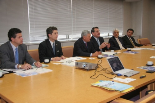 "From left to right: Mr. Raul Urteaga-Trani, Dr. Carlos Medina, Ing. Jose Antonio Gonzalez, Ing. Antonio Zarate, Dr. Ubaldo Ortiz., Dr. Pedro Antonio Villezca" Image
