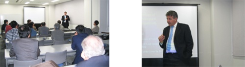 "Prof. Andre E. Nel in his lecture." Image