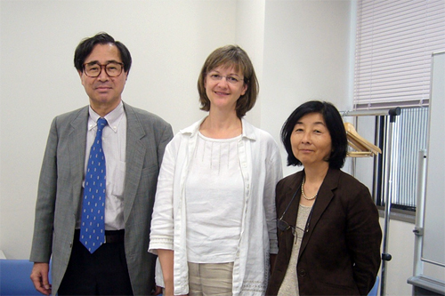 "From left: Dr. Masakazu Aono (Director General of MANA), Ms. Anne Emig (Program Manager at NSF), Dr. Machi F. Dilworth ( Director of NSF Tokyo Regional Office)" Image