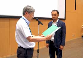 Dr. B.Dhruba Khadka (right) and Prof. Kohei Uosaki (left)