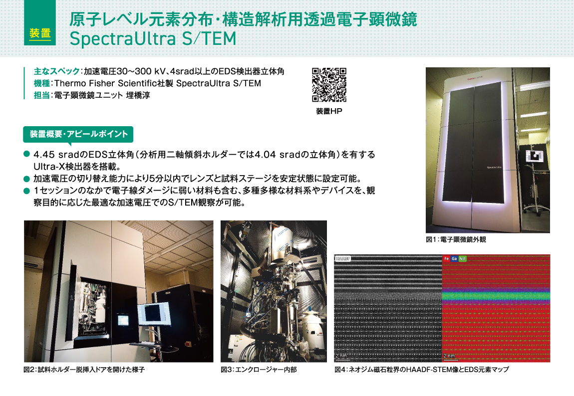 原子レベル元素分布・構造解析用透過電子顕微鏡: SpectraUltra S/TEM 
