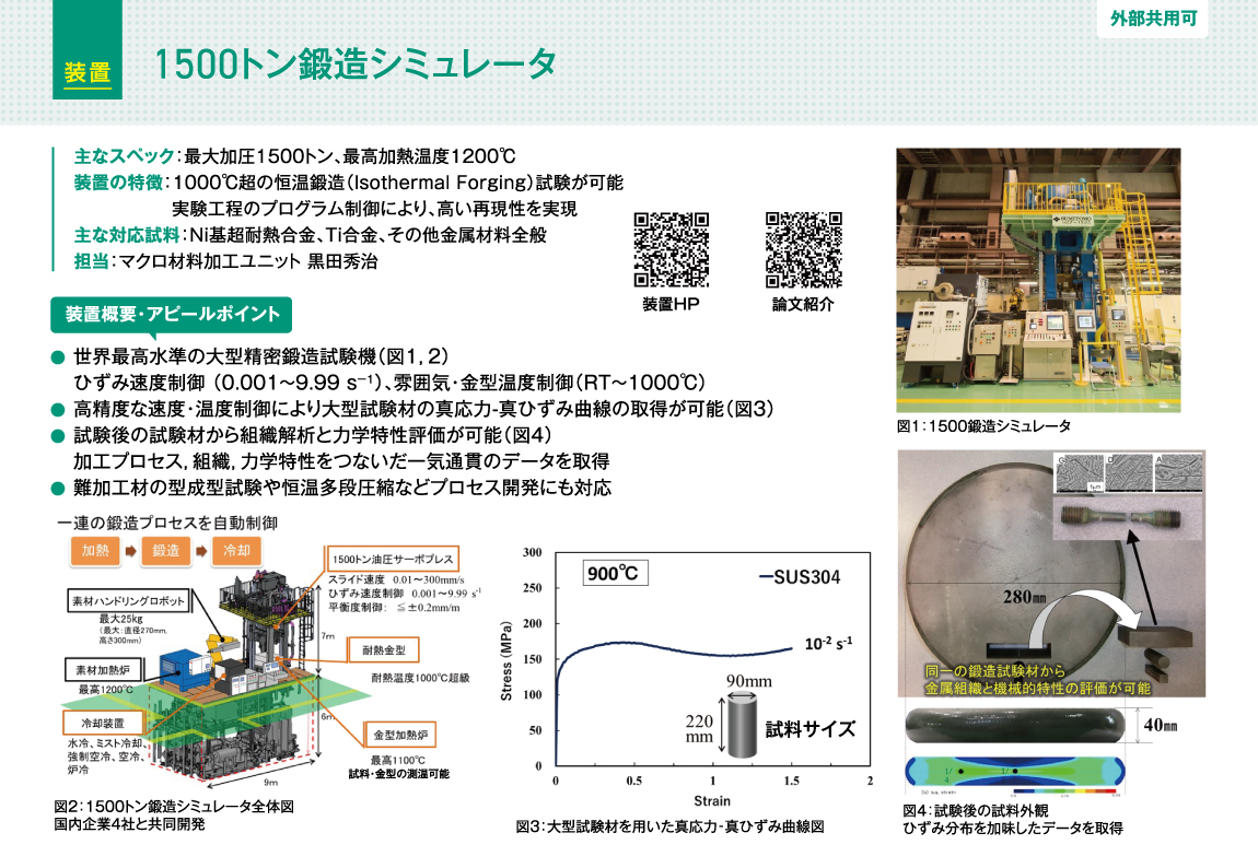 1500トン鍛造シミュレータ 