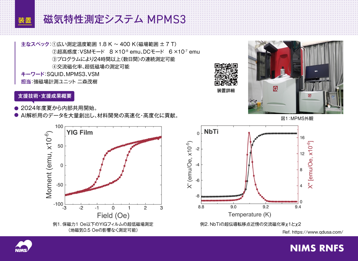 磁気特性測定システム MPMS3 
