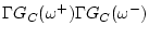 $\displaystyle \Gamma G_C(\omega ^+) \Gamma G_C(\omega ^-)$