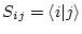 \( S_{ij} = \langle i \vert j \rangle \)