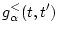 $\displaystyle g^<_{\alpha }(t,t')$