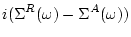 $\displaystyle i (\Sigma^R(\omega )-\Sigma^A(\omega ))$