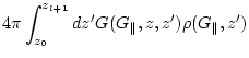 $\displaystyle 4 \pi \int_{z_0}^{z_{l+1}} dz' G(G_\parallel ,z,z') \rho(G_\parallel ,z')$