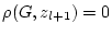 $\rho(G,z_{l+1})=0$