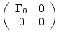 $\displaystyle \left( \begin{array}{cc} \Gamma_0 & 0 \\
0 & 0 \end{array} \right)$