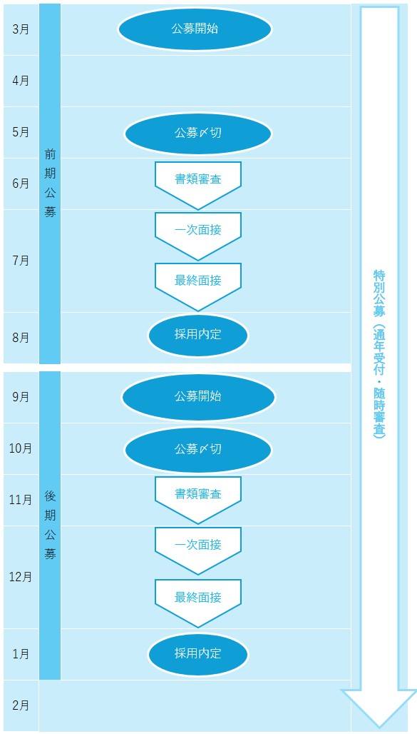 年間採用スケジュール