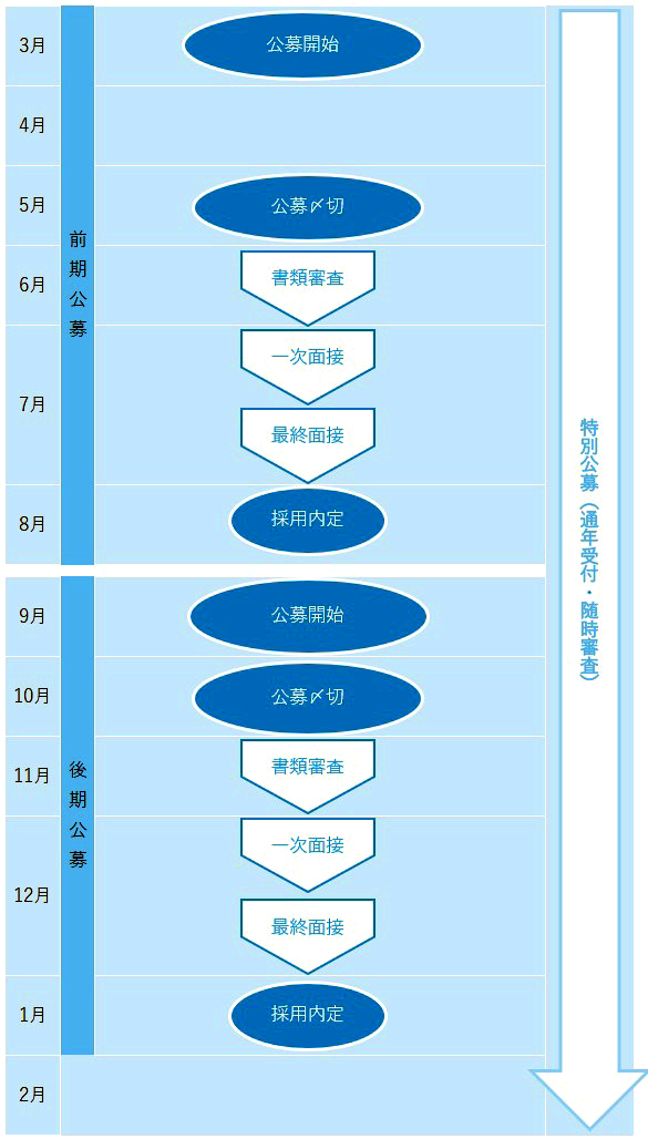 年間採用スケジュール
