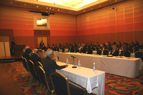 "Nearly 100 scientists and officials attend the workshop from both countries." Image