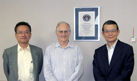"Prof. Dowling with NIMS President Prof. Kishi (Right) and Vice President Dr. Kitagawa" Image