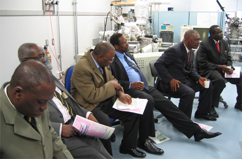 "A delegation from Nigeria during their lab tour." Image