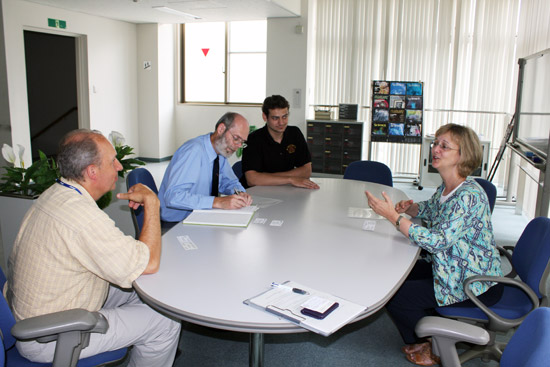 "Discussion with student and host researcher" Image