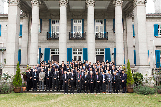 "Group photo at the Ambassador’s residence." Image