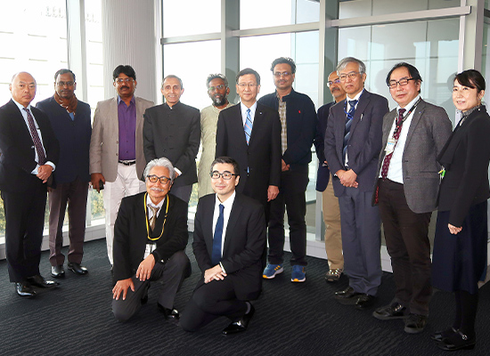 "Directors from Indian Universities with President Hono and NIMS staffs." Image