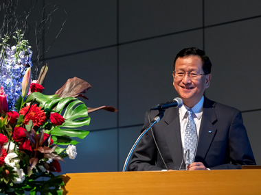 "Opening remarks by NIMS President Dr. Kazuhiro Hono." Image