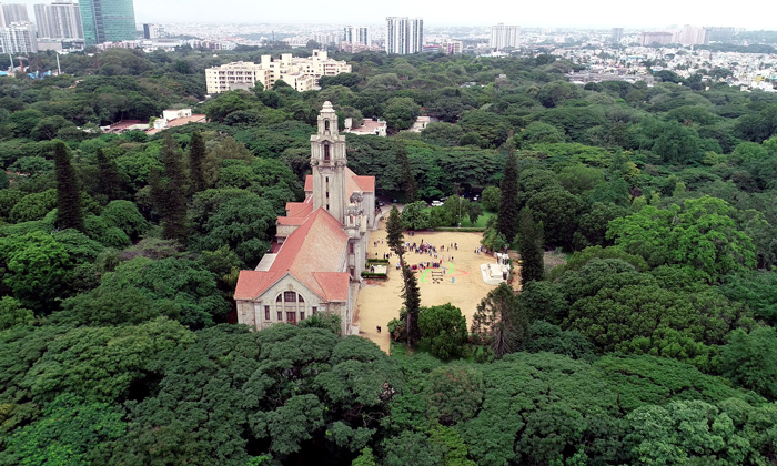 "Aerial image of IISc Bangalore" Image