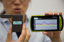 "A model of a mobile health monitoring device that detects exhalation components" Image