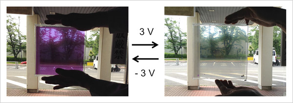 "Figure. Dimming EC glass comprising a metallo-supramolecular polymer" Image