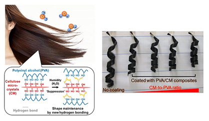 Figure. Mechanism of Humidity Responsiveness and Styling Performance in Shape Memory Polymeric Materials
