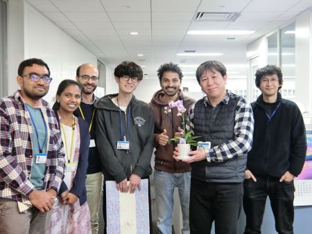 My group members gave me a beautiful flower gift!