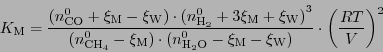 \begin{displaymath}
\ensuremath{K_{\mathrm{M}}}= \frac{(n^0_{\ensuremath{\mathrm...
...uremath{\xi_{\mathrm{W}}}})} \cdot \left(\frac{RT}{V}\right)^2
\end{displaymath}