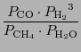 $\displaystyle \frac{P_{\ensuremath{\mathrm{CO}}}\cdot{P_{\ensuremath{\mathrm{H}...
...}{P_{\ensuremath{\mathrm{CH}_4}} \cdot P_{\ensuremath{\mathrm{H}_2\mathrm{O}}}}$