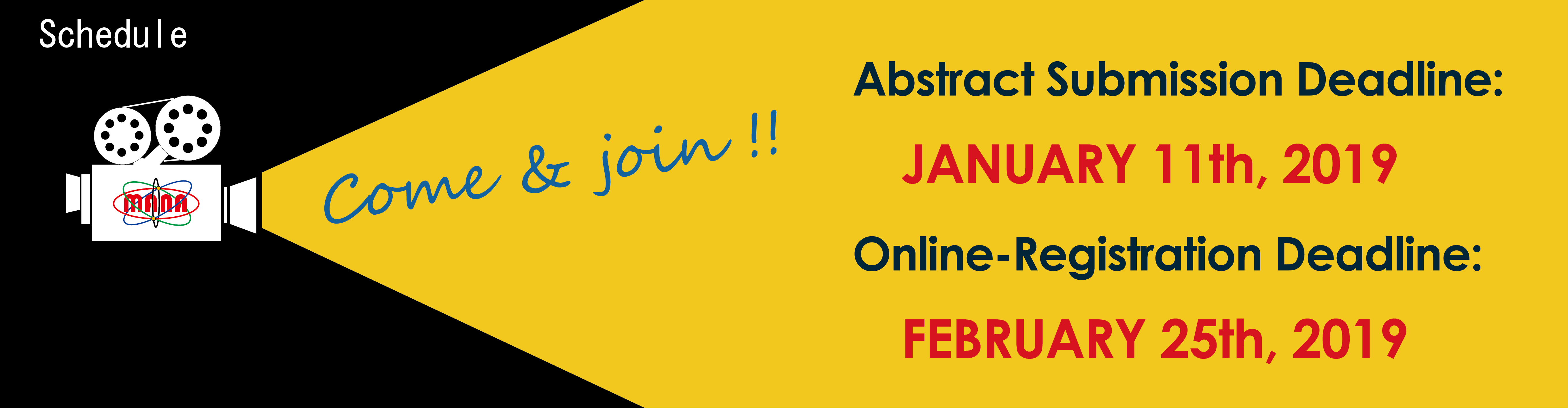 Abstract Submission Deadline: Jan 11th 2019; Online-Registration Deadline: February 28th 2019
