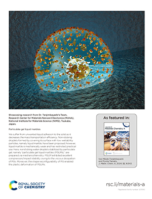 論文誌『Journal of Materials Chemistry A』のバックカバー画像