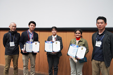 Group photo of web poster award winners