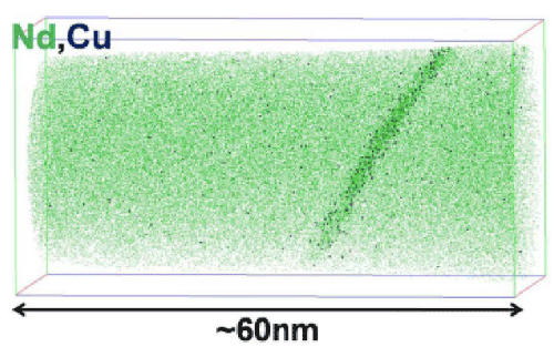 Atom probe tomography of the magnet