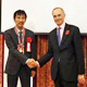 「Dr. Masamitsu Hayashi, Senior Researcher of the Spintronics Group, received the 2014 Sir Martin Wood Prize.」の画像