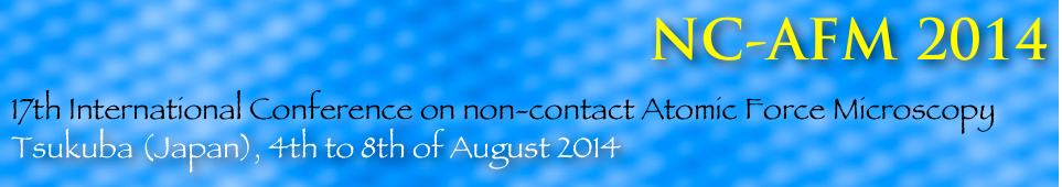 NC-AFM 2014 
17th International Conference on non-contact Atomic Force MicroscopyTsukuba (Japan), 4th to 8th of August 2014
