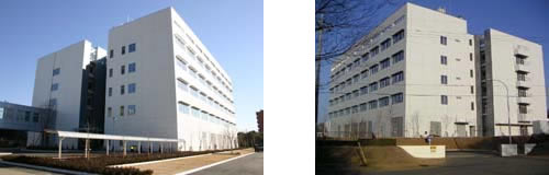 「ナノ・生体材料研究棟 (写真左) 、東面 (写真右)」の画像