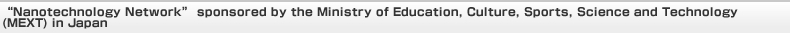 “Nanotechnology Network” sponsored by the Ministry of Education, Culture, Sports, Science and Technology (MEXT) in Japan