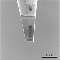 LaB6 emitter using FIB