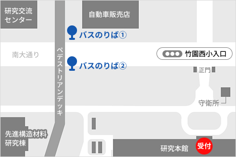 千現地区 バスのりば 地図