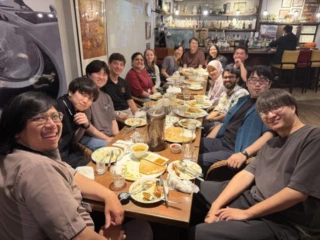 Group dinner at the Indian restaurant