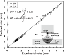 Input-output relation equations obtained by neural networks and the LSRF5 method (Developed method)