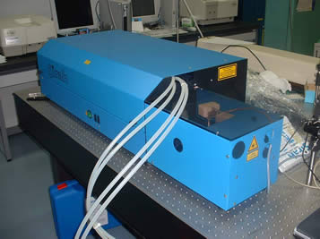 Nanosecond pulsed dye laser