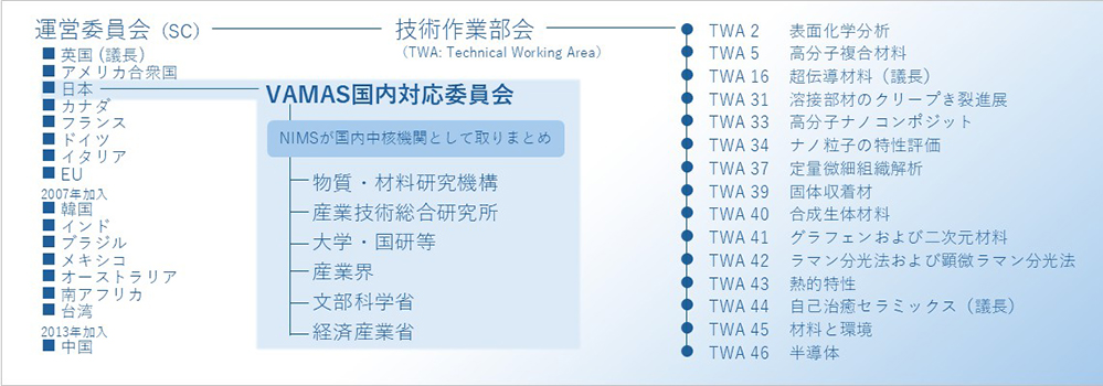 VAMAS国内対応委員会関係図